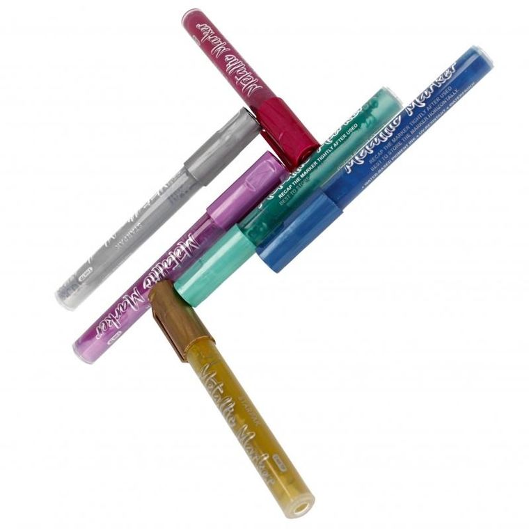 Starpak, marker metaliczny, okrągły, 6 kolorów