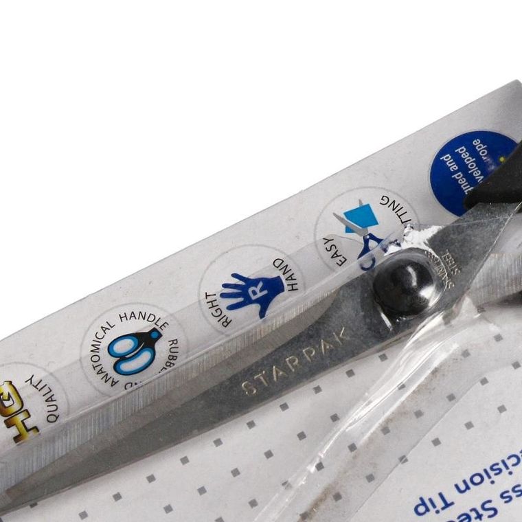 Starpak, nożyczki z gumowaną rączką, 16,5 cm