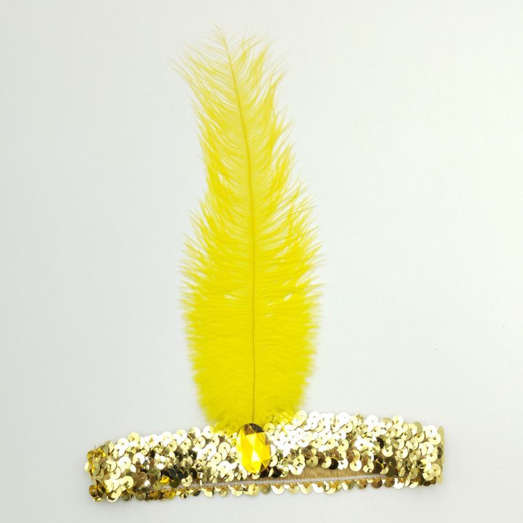 Starpak, ozdoba karnawałowa, opaska, Charleston, złota