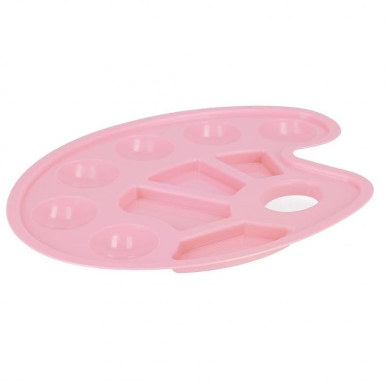 Starpak, paleta do farb, owalna, pastelowa różowa