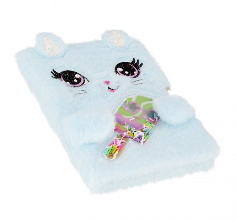 Starpak, pamiętnik na kłódkę A5, pluszowy, kotek