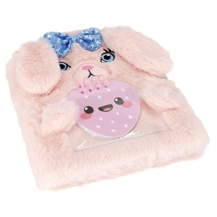 Starpak, pamiętnik zamykany na kłódkę, pluszowy, A5, 64 kartki, królik