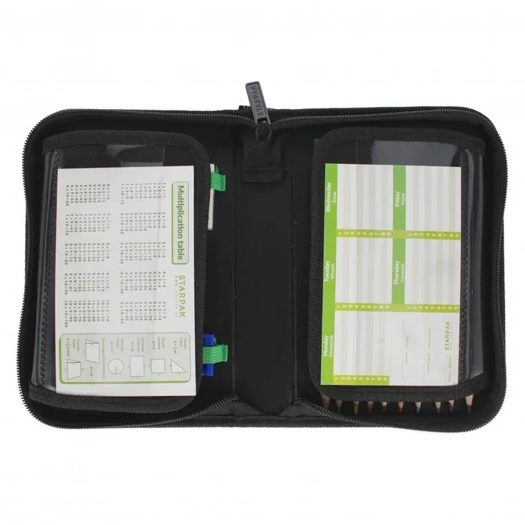 Starpak, piórnik rozkładany, dwuklapkowy, z wyposażeniem, Football