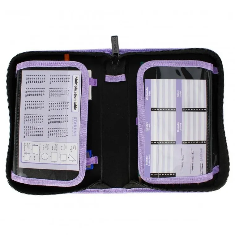 Starpak, piórnik rozkładany, dwuklapkowy, z wyposażeniem, Unicorn Holo