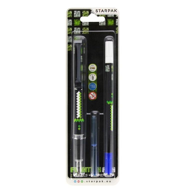 Starpak, pióro wieczne z 2 nabojami + wymazywaczem, pixel game