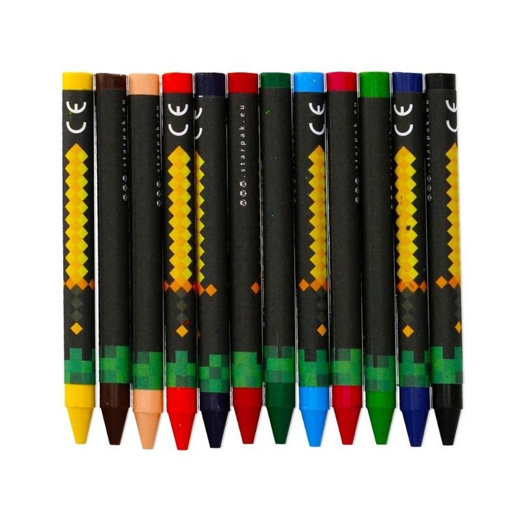 Starpak, Pixel Game, kredki woskowe, 12 kolorów