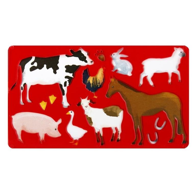 Starpak, plastikowy szablon rysunkowy, zwierzęta, 2 szt.