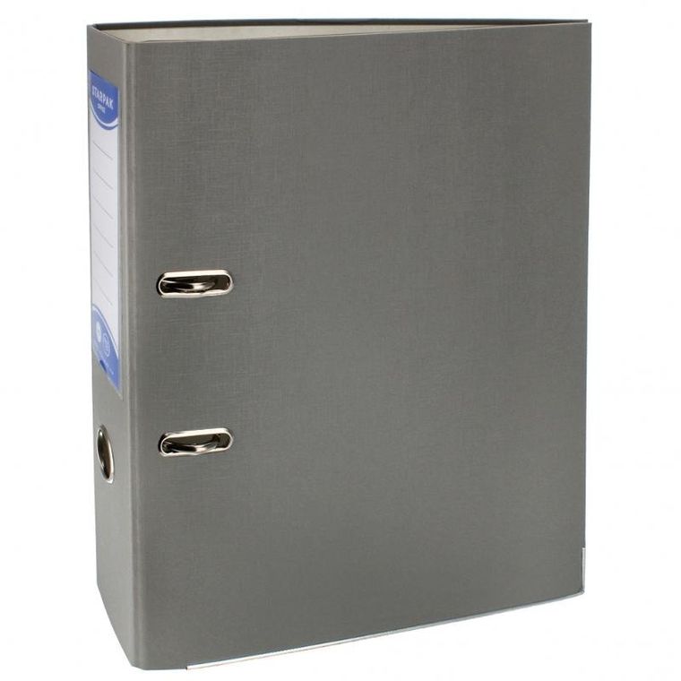 Starpak, segregator A4/75, okuty, popielaty