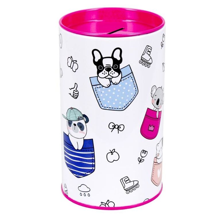 Starpak, skarbonka metalowa, okrągła, minisy