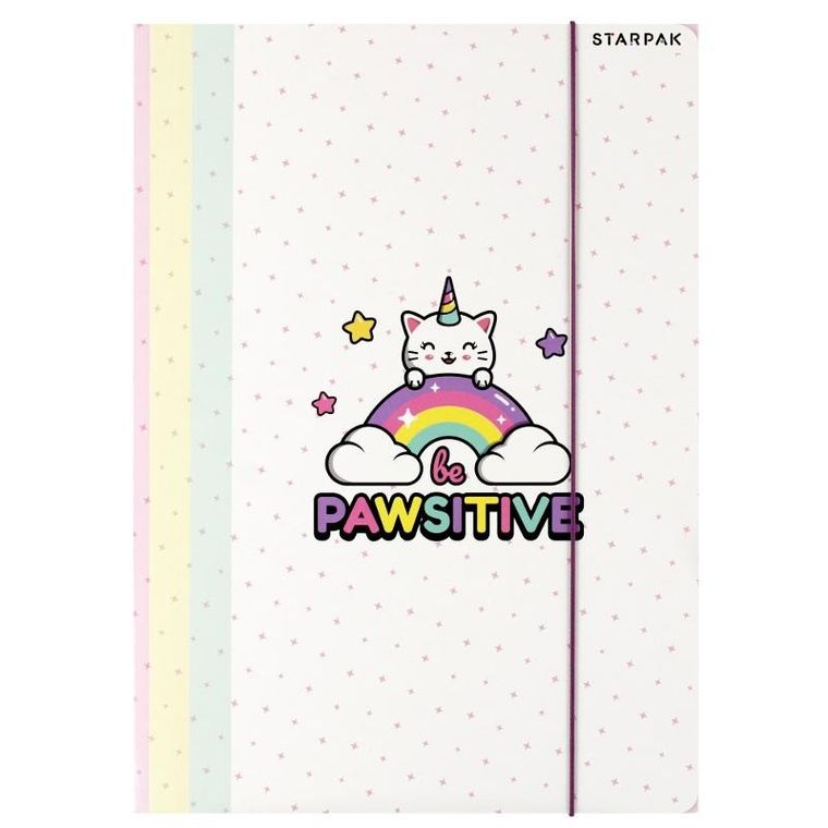 Starpak, teczka z gumką A4, Catcorn, 1 szt.