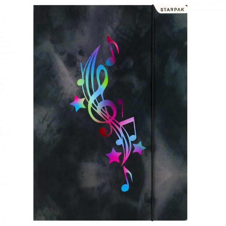 Starpak, teczka z gumką, A4, Music, 1 szt.