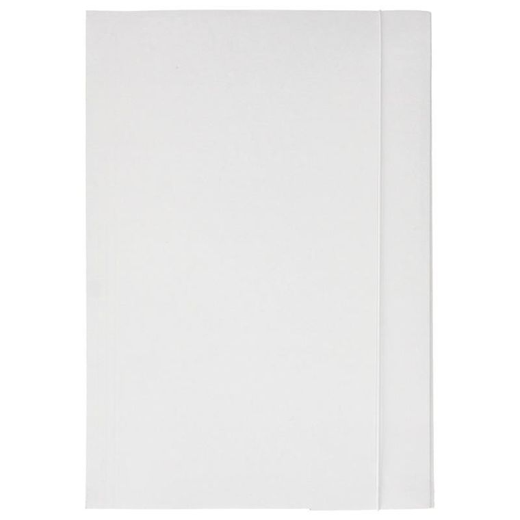 Starpak, teczka z gumką A4, papierowa, biała, 300 g, 1 szt.