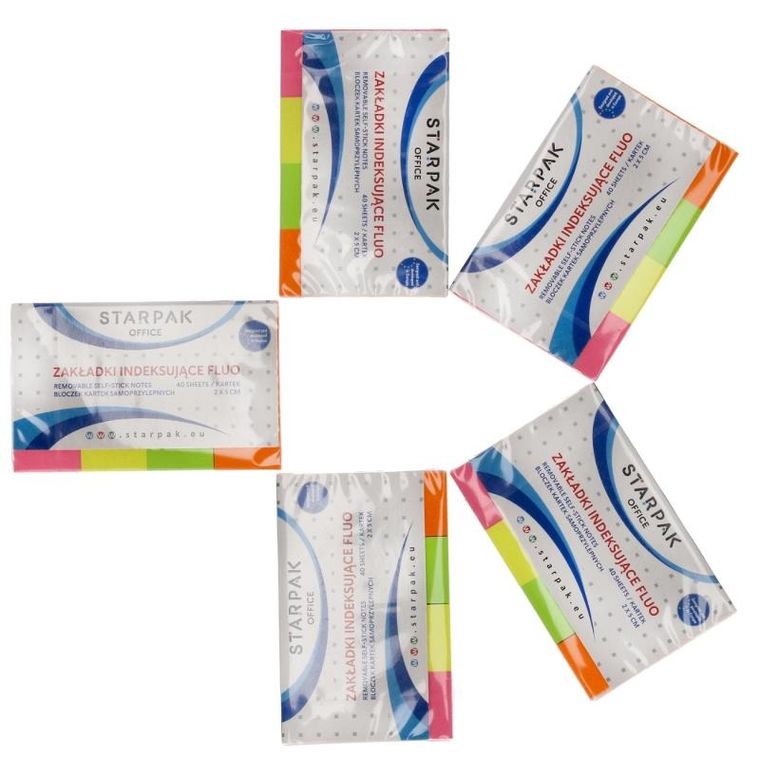 Starpak, zakładki indeksujące, neonowe