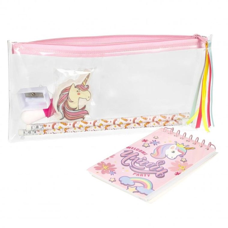 Starpak, zestaw artykułów szkolnych w saszetce, Unicorn