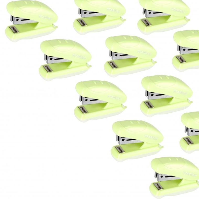 Starpak, zszywacz mini, 24/6 26/6, 20 kartek, pastelowy miętowy