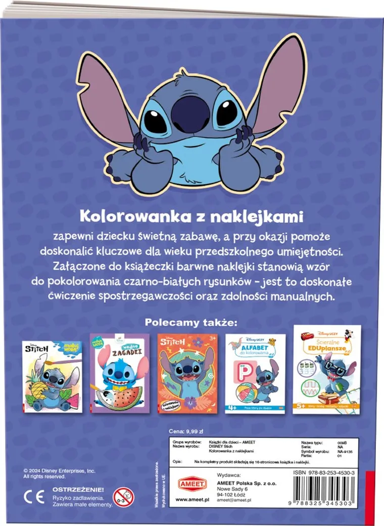 Stich. Kolorowanka z naklejkami