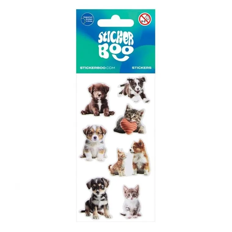 Sticker Boo, naklejki, zwierzęta domowe, 6-13 cm
