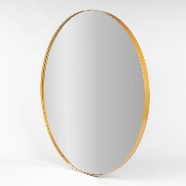 Stilovo, Noor, okrągłe lustro, metalowa rama, 80 cm