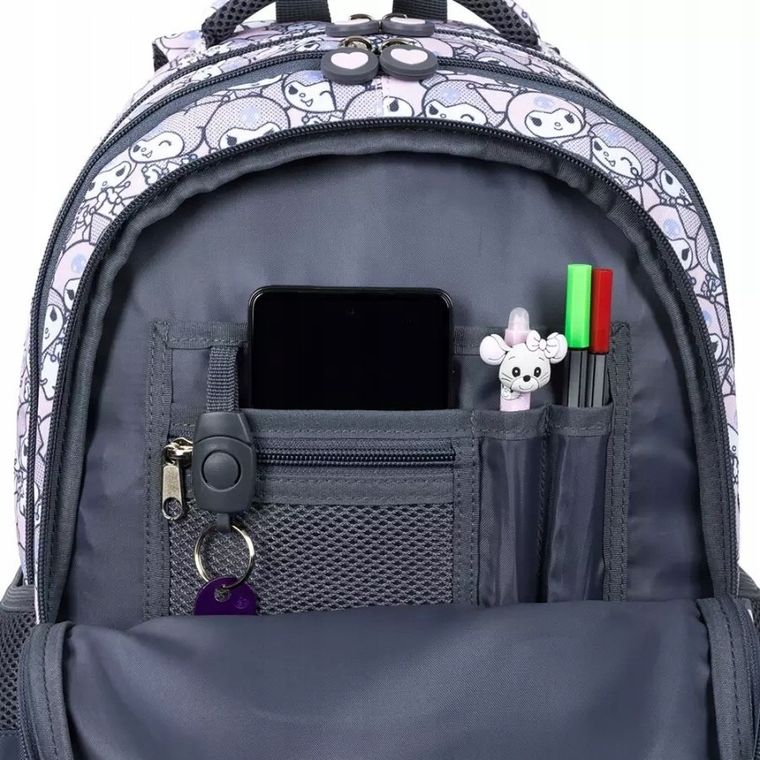 St.Majewski, Kuromi, plecak szkolny, 4-komorowy, Pink