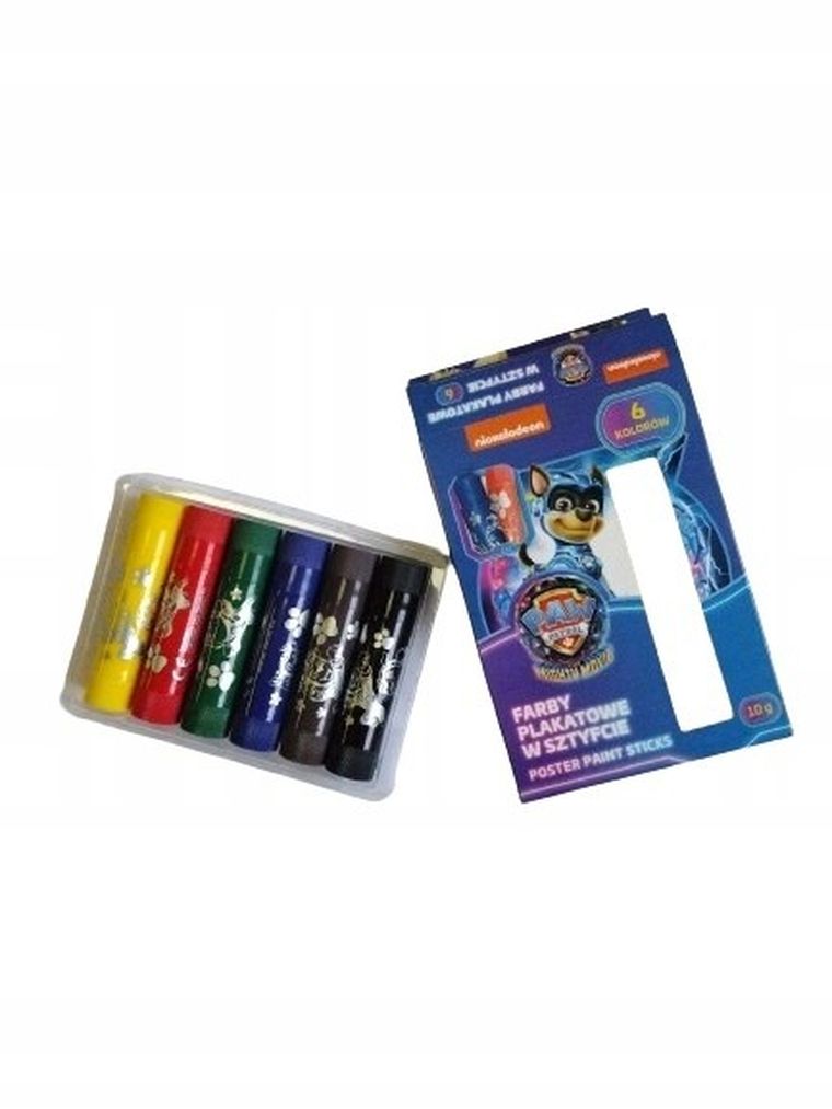 St.Majewski, Psi Patrol, farby plakatowe w sztyfcie, 6 kolorów, 10 g