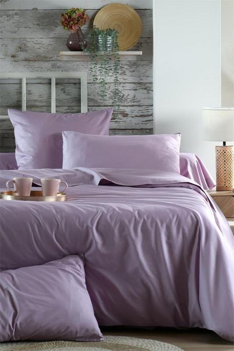 Stof, bawełniane prześcieradło na gumce, lila, Elysee