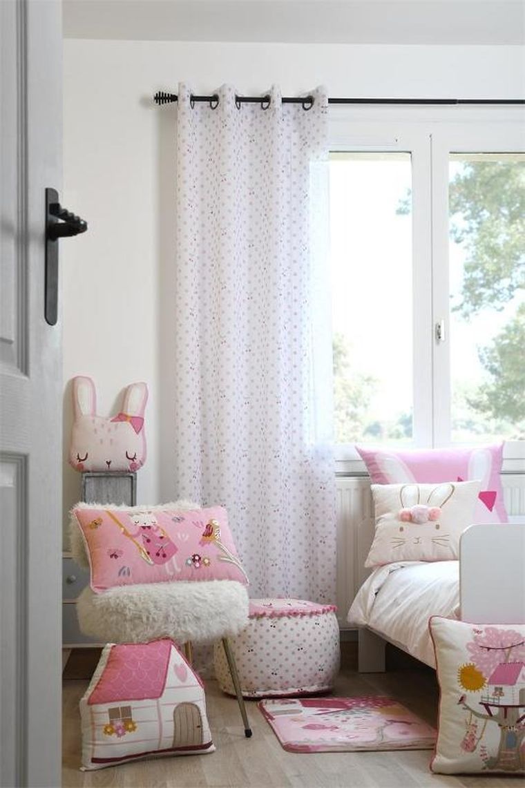 Stof, firana matty wzór w wisienki, 140-260 cm