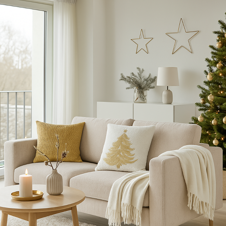 Stof, Klaus, poduszka świąteczna, z choinką, 45-45 cm