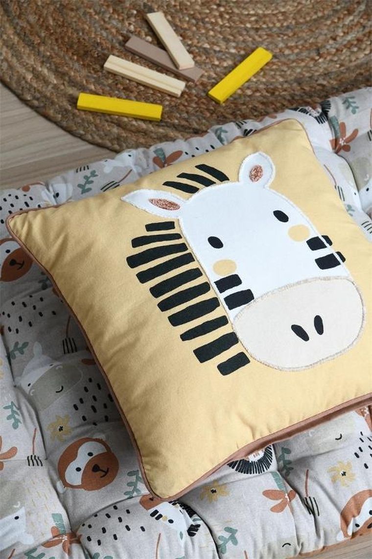 stof poduszka dekoracyjna do pokoju dziecka, coquin zebra, 40-40 cm
