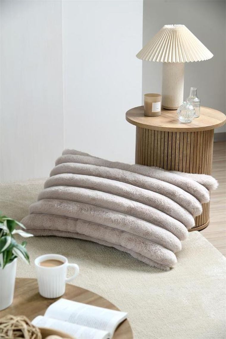 Stof, Polary, poduszka dekoracyjna, w grube prążki, 50-80 cm