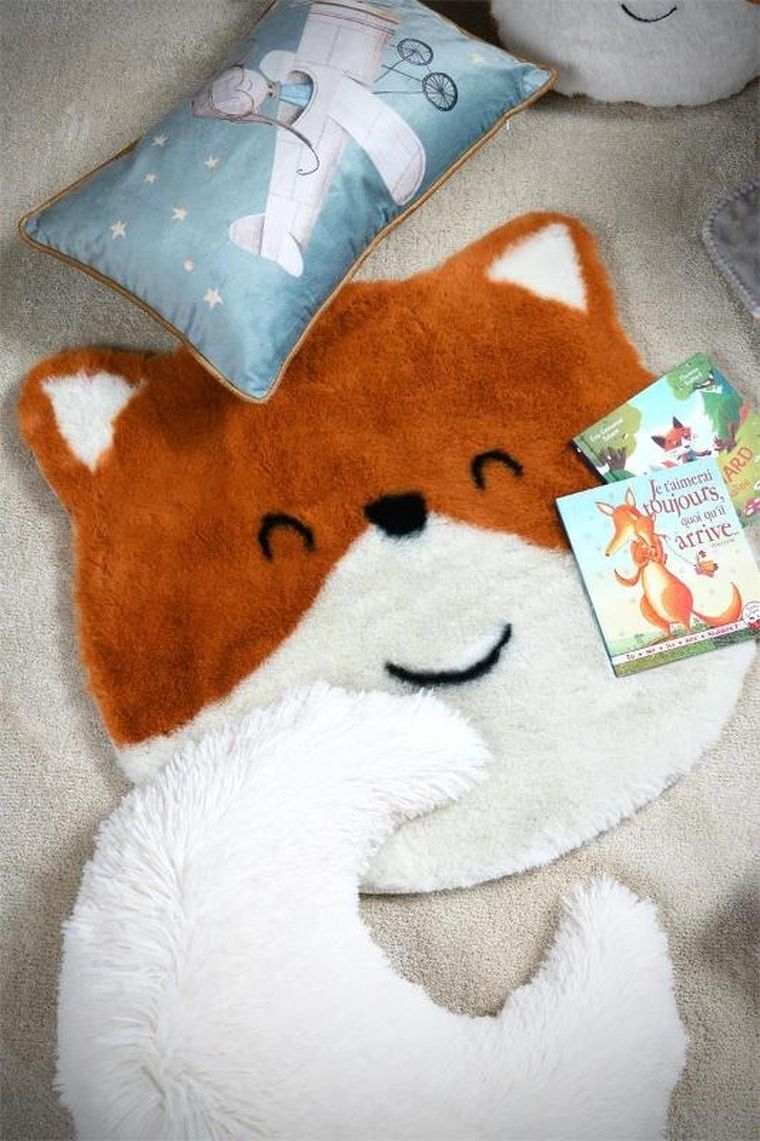 Stof, Roux, dywan do pokoju dziecięcego, lisek, 63-63 cm