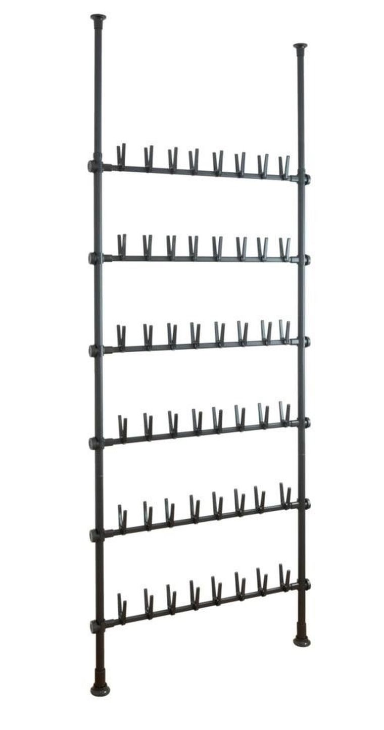 Stojak na buty teleskopowy, Herkules, czarny, wysokość 165-300 cm