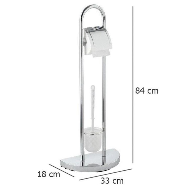 Stojak na papier toaletowy i szczotkę do WC, Consenza, 2w1