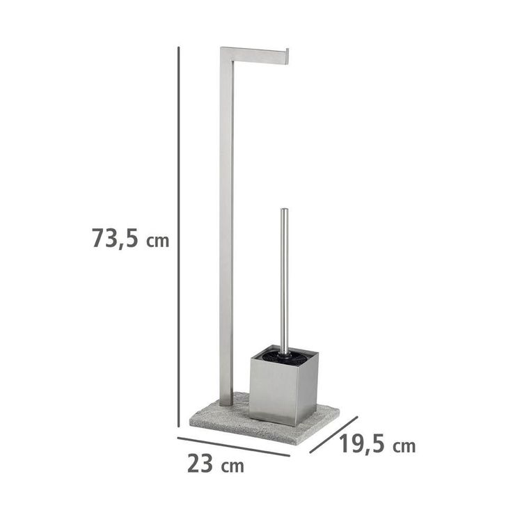 Stojak na papier toaletowy i szczotkę do WC, Granite, 2w1