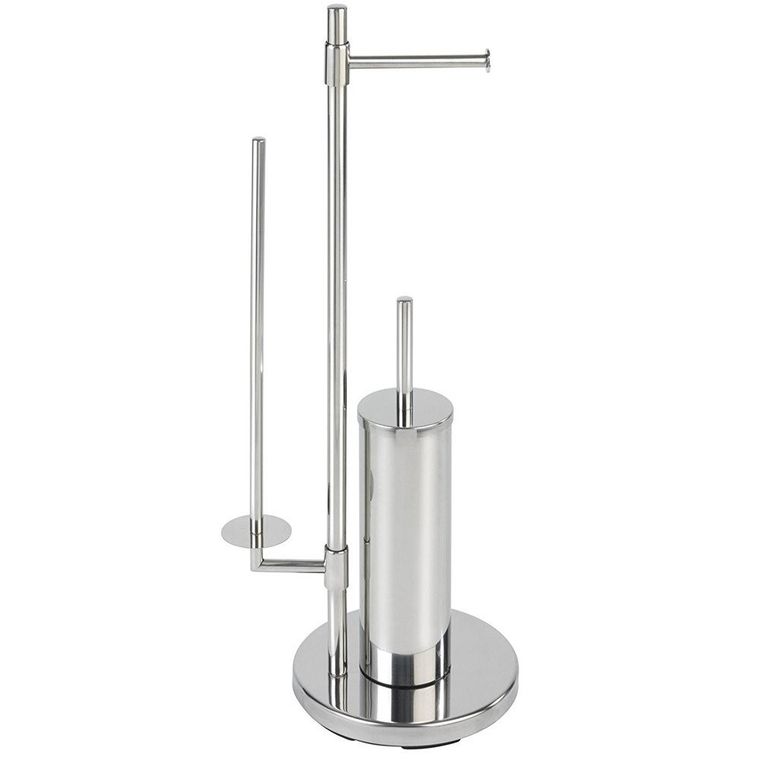 Stojak na papier toaletowy i szczotkę do WC, Universalo, Neo, 3 w 1