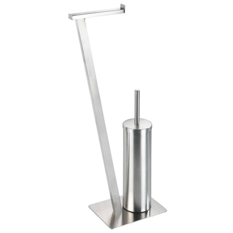 Stojak na papier toaletowy i szczotkę wc, Lirio, biały