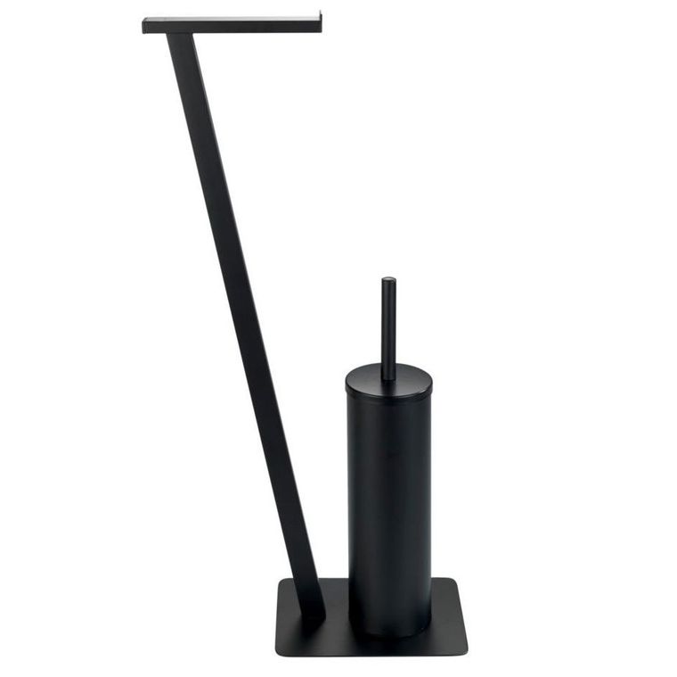 Stojak na papier toaletowy i szczotkę wc, Lirio, czarny