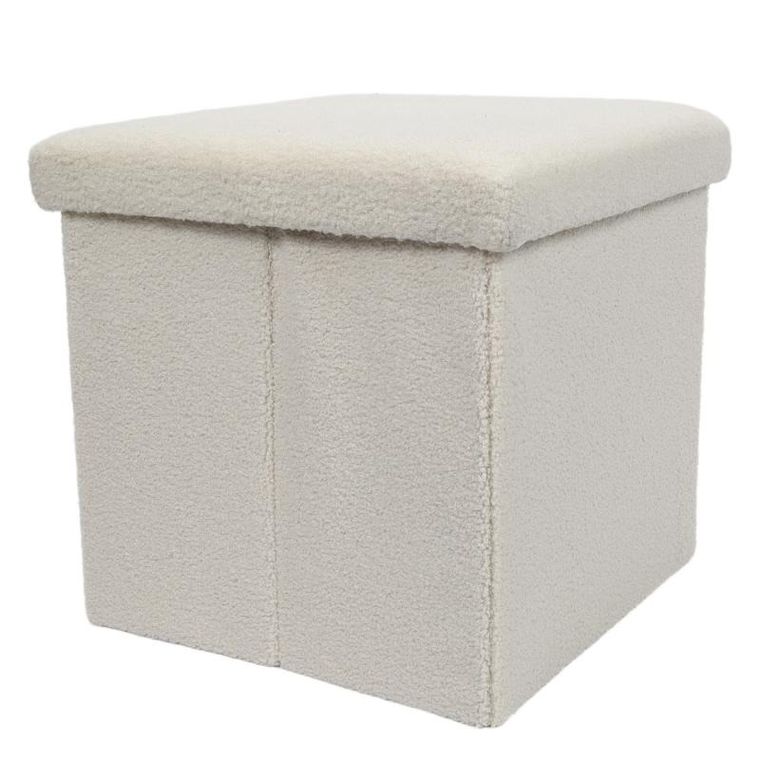 Storage Solutions, pufa ze schowkiem, Boucle Bini, 38-38-38 cm