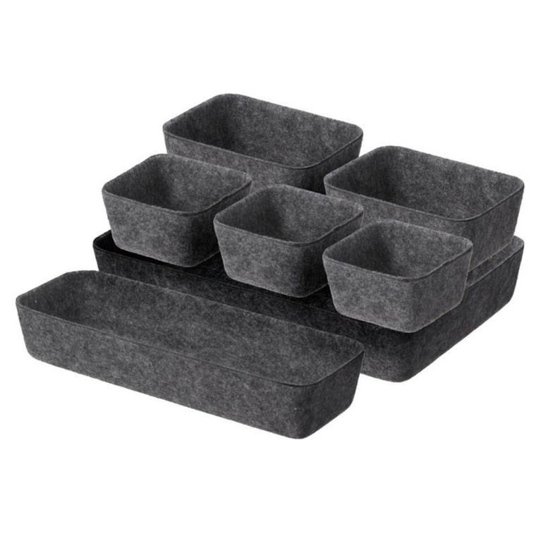 Storage Solutions, Smart, organizer do szuflady filcowy, 7 pudełek