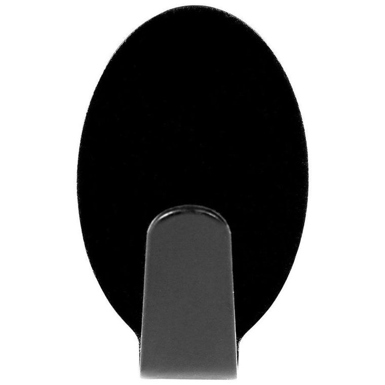 Storage Solutions, wieszak samoprzylepny, stalowy owal, czarny, 6 szt., 3-2 cm