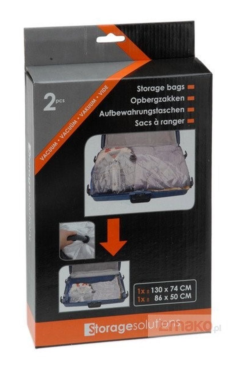 Storagesolutions, worki próżniowe na ubrania, 2 rozmiary: XXL i L