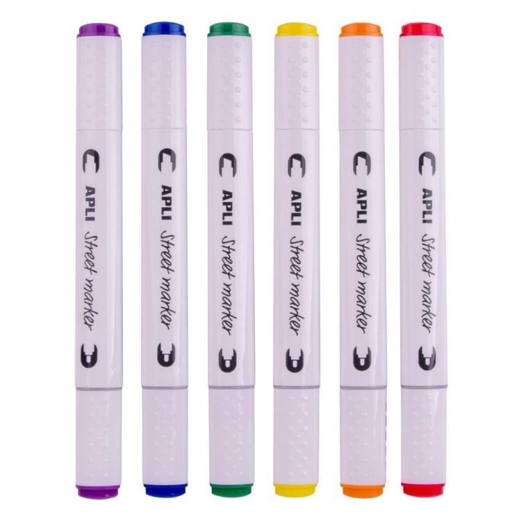 Street Marker, markery dwustronne, 6 kolorów