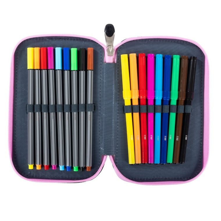 St.Right, piórnik rozkładany, potrójny, z wyposażeniem, K-Pop Lover