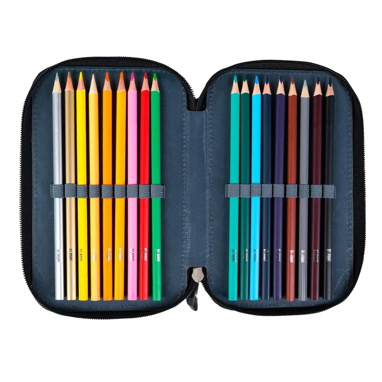 St.Right, piórnik rozkładany, potrójny, z wyposażeniem, Moro