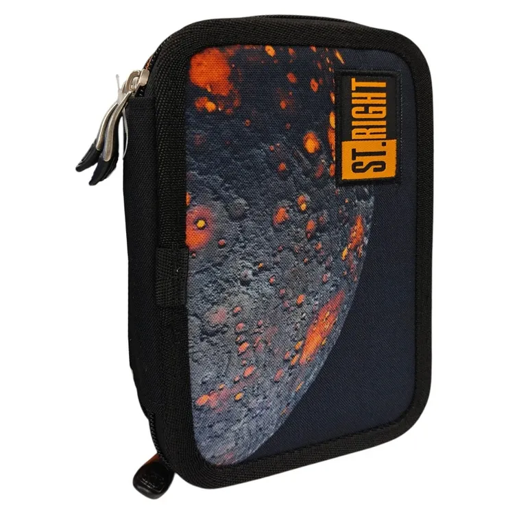 St.Right, piórnik rozkładany, potrójny, z wyposażeniem, Volcanic Moon