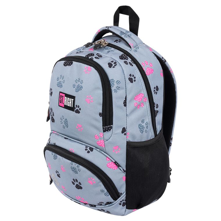 St.Right, plecak szkolny, 1-komorowy, Paws
