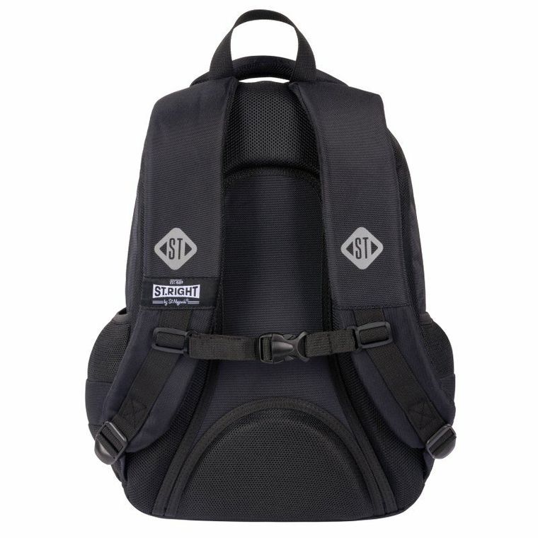 St.Right, plecak szkolny, 2-komorowy, Black Vintage