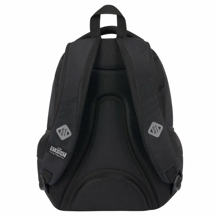 St.Right, plecak szkolny, 3-komorowy, Black Vintage