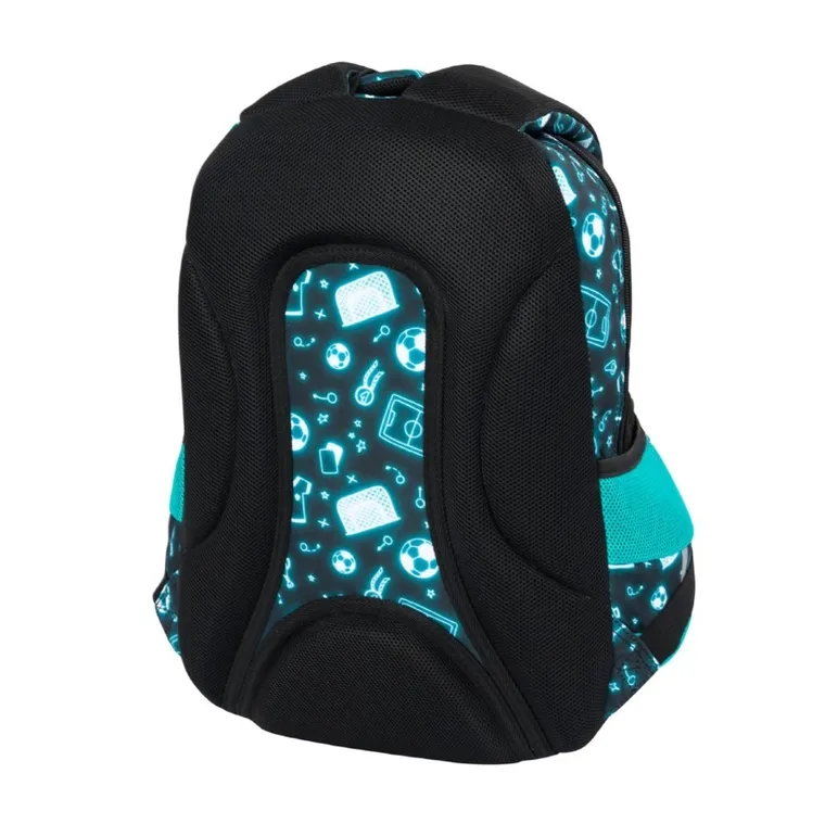 St.Right, plecak szkolny, 3-komorowy, Neon Football