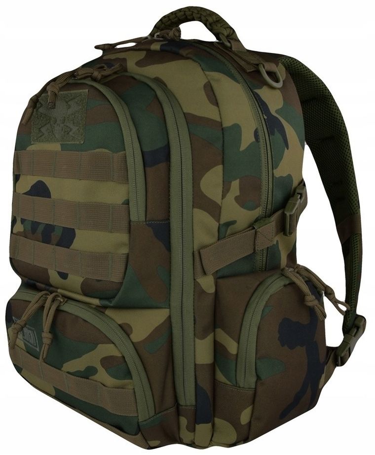 St.Right, plecak szkolny, 4-komorowy, Military Woodland