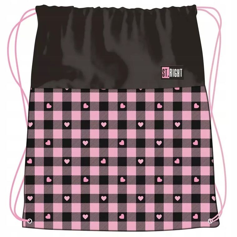 St.Right, worek sportowy, Pink Checkered